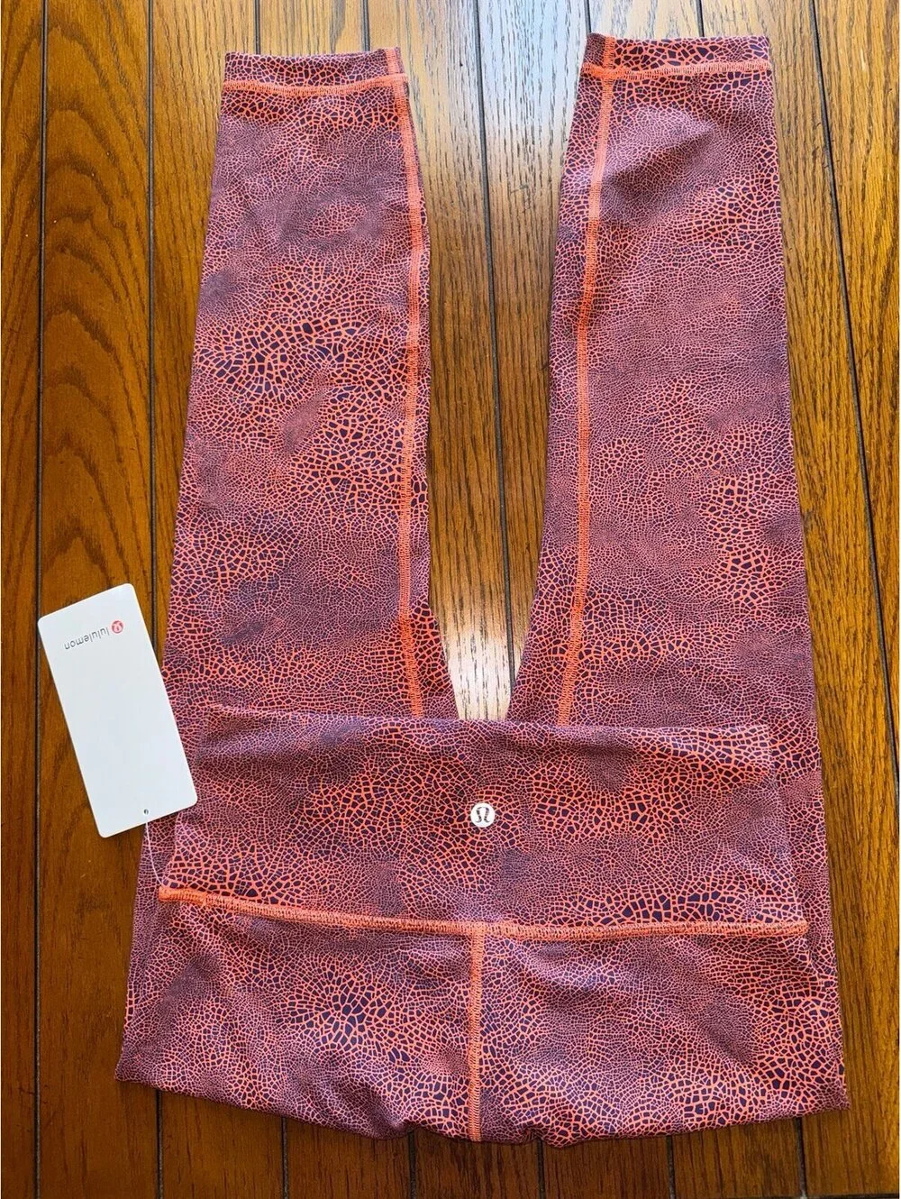 Lululemon Wunder Train High Rise 25” Crackle Glaze Vintage Orange Size 8 NWT - Picture 1 of 7